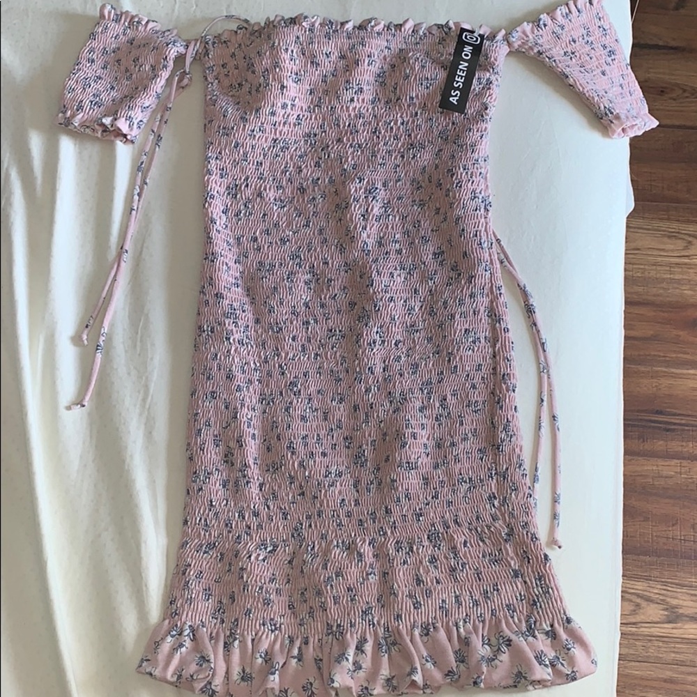 Pink tube dress
